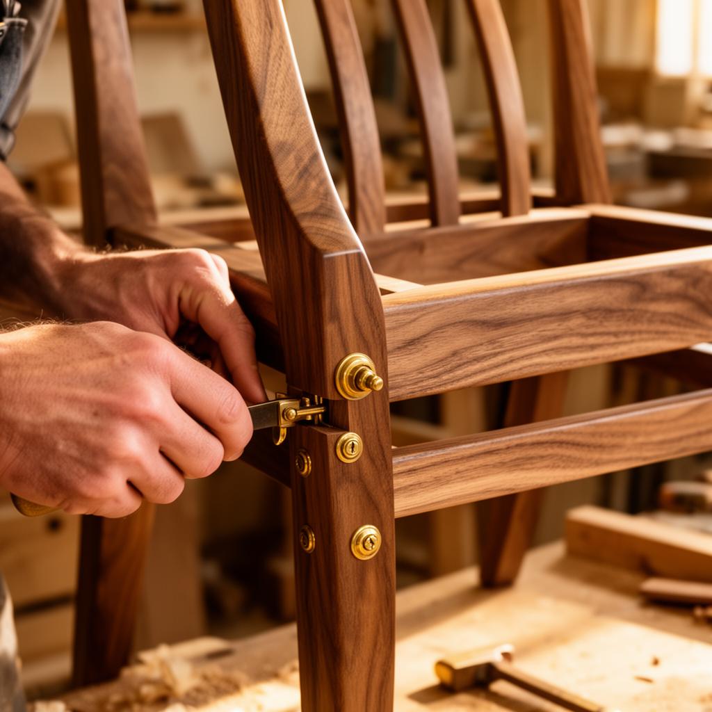 Master craftsman building a Hormuud chair frame